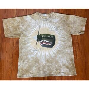 VTG 90s Sundog USA Smithsonian Lope's Hope P-40 Warhawk tie-dye t-shirt XL